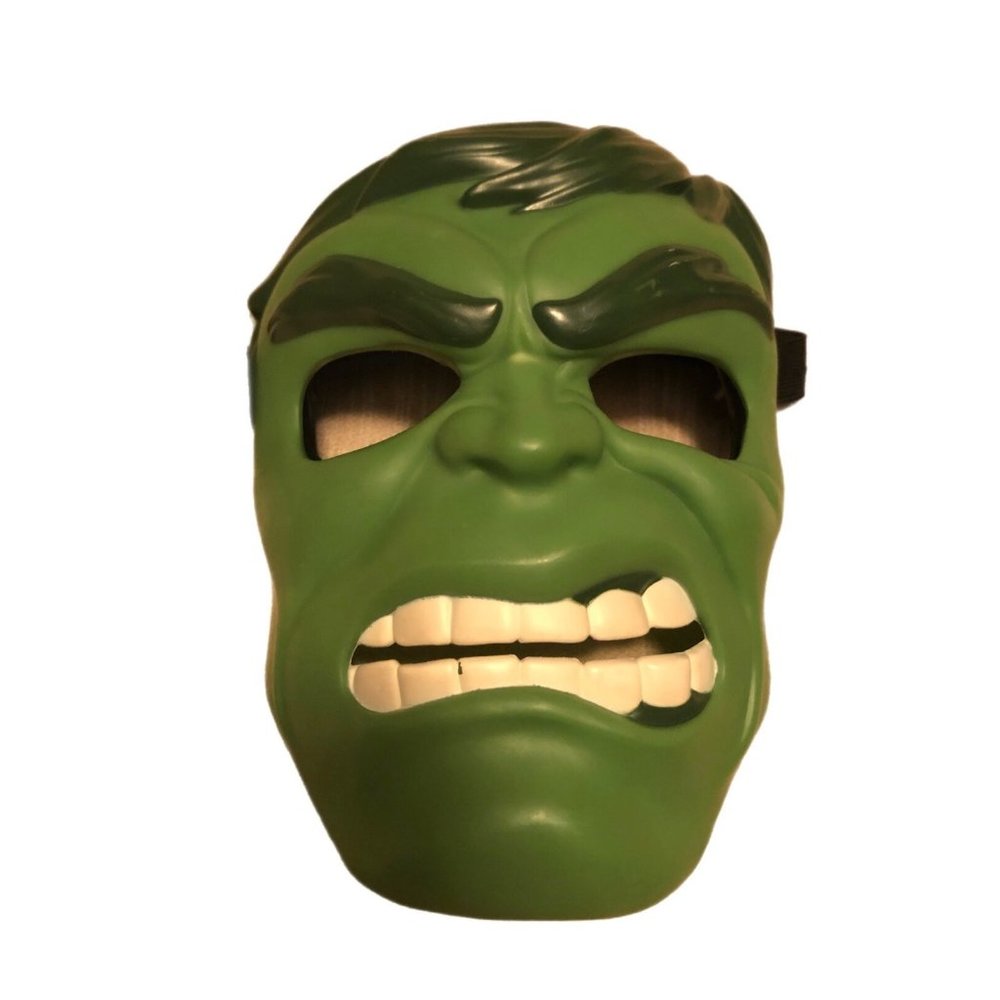Incredible HULK Green Plastic Adjustable Kids Halloween Mask